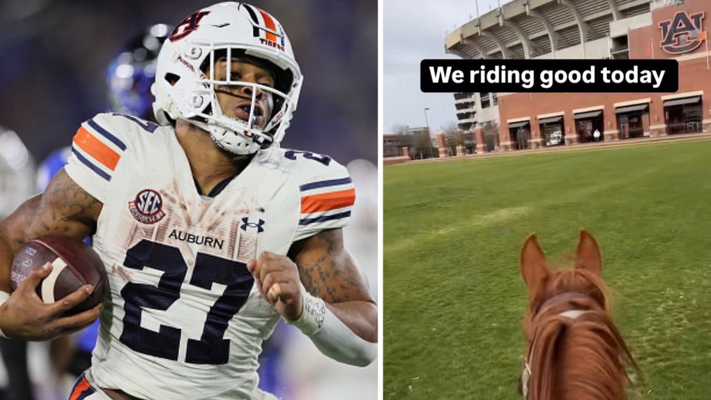 Former Auburn running back Jarquez Hunter took a stroll around campus on his favorite mode of transportation. Via: Jarquez Hunter IG
