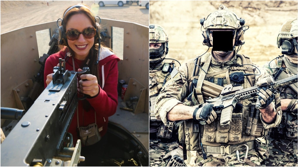 A photo of Green Berets with old Redskins cheerleaders is going viral. (Credit: U.S. Army photo by Spc. Connor Mendez/Released/Public Domain/https://www.dvidshub.net/image/1157586/washington-redskins-cheerleader-visit-us-special-forces-soldiers and Getty Images Creatives)