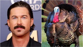 Country music star Riley Green killed another massive turkey. Check out photos of the big turkey. (Photo by Taylor Hill/WireImage and Getty Images Creatives)