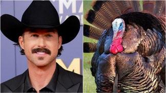 Country music star Riley Green shot a massive turkey. Check out photos of the turkey he killed. (Credit: Getty Images Creatives and Photo by Jason Kempin/Getty Images)