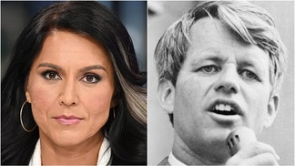 DNI Tulsi Gabbard spoke about declassified documents about Robert Kennedy's assassination, and suggested people look at what was going on in other countries. Watch a video of her comments. (Photo by Steven Ferdman/Getty Images and Getty Images)