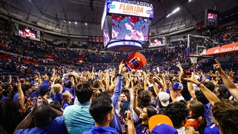 Florida fans rushed the court, and partied all night after Gators beat Houston to win national title Via: Florida Gators