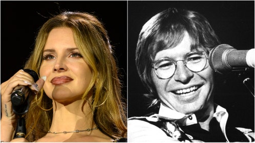 Singer Lana Del Rey is going viral with a performance of John Denver's song "Take Me Home, Country Roads" at Stagecoach. Watch the video. (Photo by Gijsbert Hanekroot/Redferns and Photo by Kristy Sparow/Getty Images)