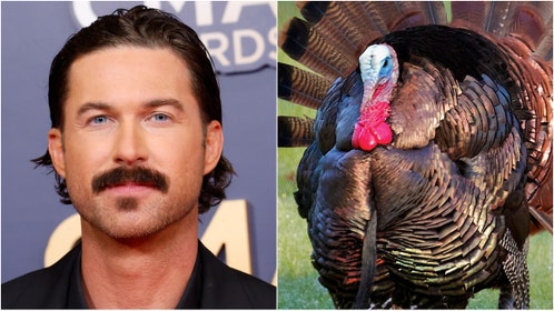 Country music star Riley Green killed another massive turkey. Check out photos of the big turkey. (Photo by Taylor Hill/WireImage and Getty Images Creatives)