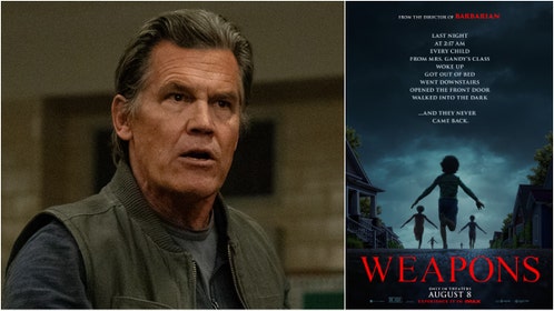 Several photos have been released for the upcoming movie "Weapons." What is the movie about? Josh Brolin and Julia Garner are the stars. When does it come out? (Credit: Warner Bros. Media Site)