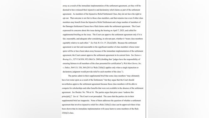 Judge Wilken will not approve House settlement unless roster limits are not grandfathered or phased in