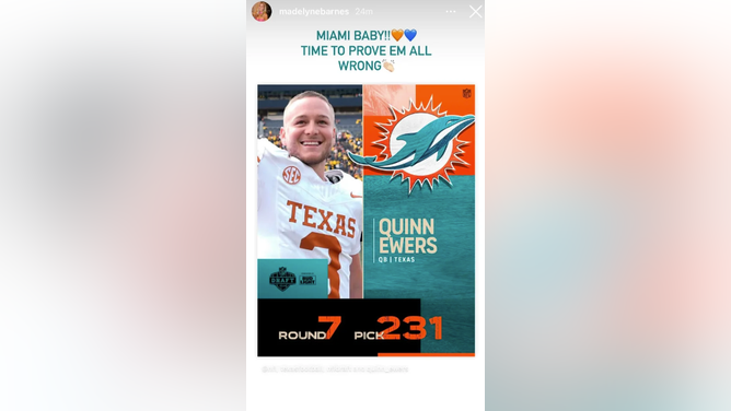 Quinn Ewers Girlfriend Mady Barnes Is Heading To Miami 'To Prove Em All