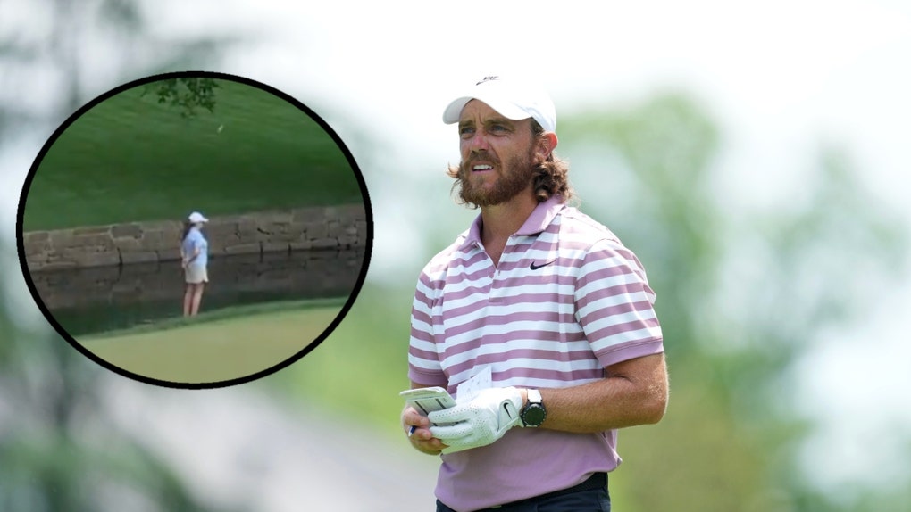 Tommy Fleetwood makes eagle at PGA Championship on Sunday.