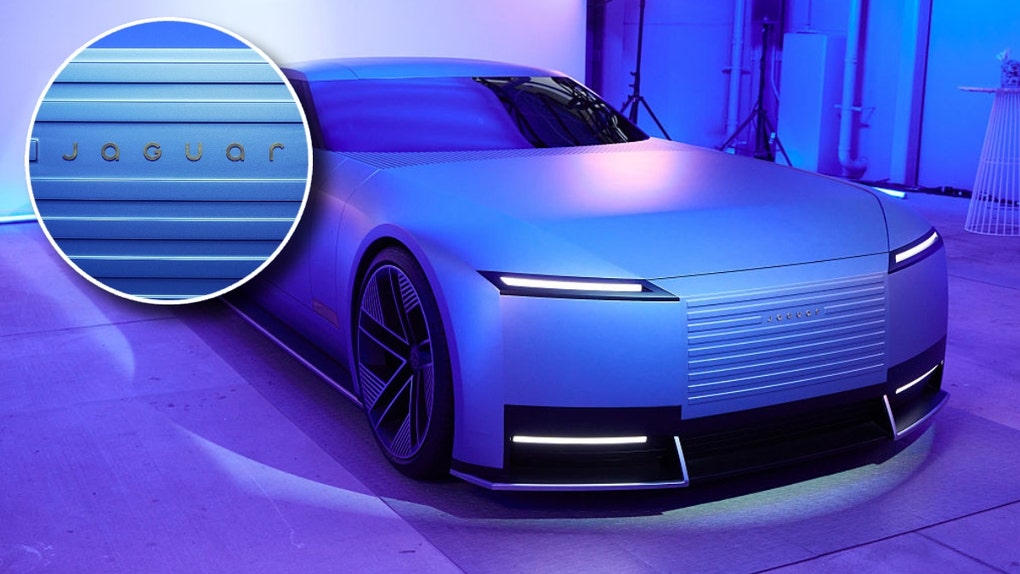 Jaguar concept car and new logo