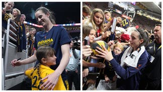 CAITLIN CLARK WITH FANS