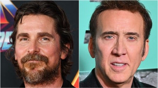 The first look at Christian Bale and Nicolas Cage in the upcoming film "Madden" is out. What is the movie about? When does it come out? (Photo by Jon Kopaloff/Getty Images and Photo by ANGELA WEISS/AFP via Getty Images)