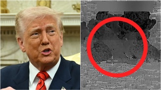 President Trump announces the Houthi bombing campaign is over. (Credit: United States Government/Public Domain/CENTCOM/https://www.dvidshub.net/video/957003/centcom-forces-attack-houthi-positions and (Photo by JIM WATSON/AFP via Getty Images)