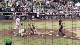 Collision At The Plate Between Oregon, Utah Valley Leads To Social Media Firestorm During NCAA Tournament

Via: Rian Winter