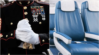 A hero Marine stopped a plane disaster from unfolding. (Photo by Spencer Platt/Getty Images and Getty Images Creatives)