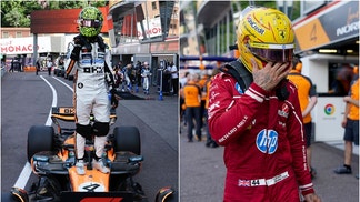 Lando Norris and Lewis Hamilton in Monaco
