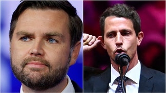 Comedian Tony Hinchcliffe defended JD Vance's reaction to his Puerto Rico joke at a Trump rally. Watch a video of his comments with Bill Maher. (Photo by Chip Somodevilla/Getty Images and Photo by ANGELA WEISS/AFP via Getty Images)
