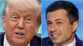 Donald Trump insulted Pete Buttigieg with a simple comment. (Photo by Chip Somodevilla/Getty Images and Photo by JIM WATSON/AFP via Getty Images)