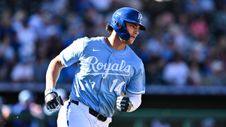 Jac Caglianone rounds the bases for the Royals in Spring Training