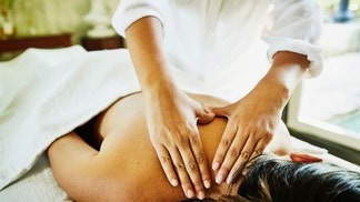 woman books massage at brothel