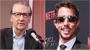 Comedian Tony Hinchcliffe sparred with Bill Maher over political violence. Watch a video of their comments. (Photo by Noam Galai/Getty Images and Photo by Matt Winkelmeyer/Getty Images for Netflix)