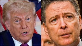 Donald Trump responded to James Comey's now-deleted "8647" message. Watch a video of Trump's comments. (Photo by Win McNamee/Getty Images and Photo by Mark Reinstein/Corbis via Getty Images)
