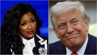 Congresswoman Jasmine Crockett made a wild claim about people coming to America and President Donald Trump's administration. Watch a video of her comments. (Photo by Win McNamee/Getty Images and Photo by Chip Somodevilla/Getty Images)