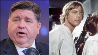 Illinois Governor JB Pritzker is getting crushed on social media over a "Star Wars" tweet featuring him in costume. Check out the reactions. (Credit: Photo by Anna Moneymaker/Getty Images and Photo by Sunset Boulevard/Corbis via Getty Images)