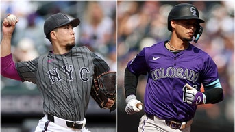 Mets and Rockies uniforms