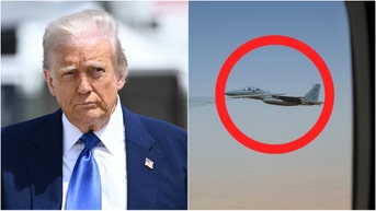 An awesome video shows Air Force One with a fighter jet escort in Saudi Arabia. Watch the footage shared by Dan Scavino. (Photo by BRENDAN SMIALOWSKI/AFP via Getty Images and Photo by Win McNamee/Getty Images)