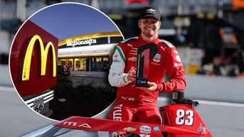 Prema Racing's robert Shwartzman and a McDonald's restaurant