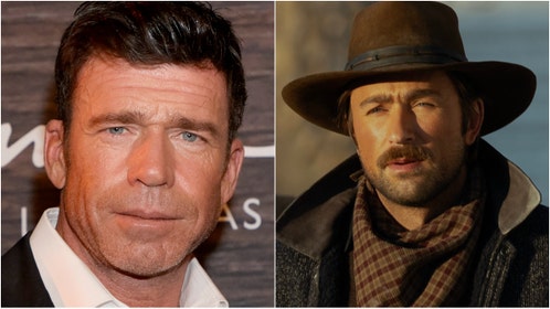 Taylor Sheridan is making a new movie with "1923" star Brendon Sklenar. The movie is titled "F.A.S.T." What are the plot details? When will it come out? (Credit: Paramount+ and Photo by Ethan Miller/Getty Images)