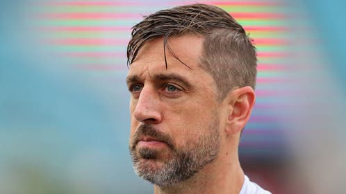Aaron Rodgers looking onward