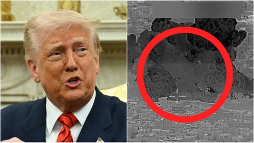 President Trump announces the Houthi bombing campaign is over. (Credit: United States Government/Public Domain/CENTCOM/https://www.dvidshub.net/video/957003/centcom-forces-attack-houthi-positions and (Photo by JIM WATSON/AFP via Getty Images)