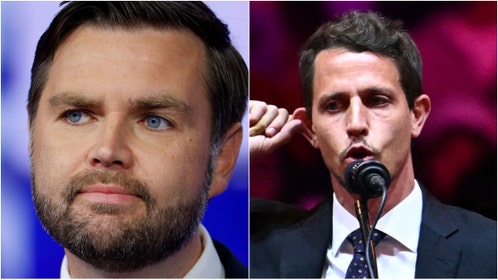 Comedian Tony Hinchcliffe defended JD Vance's reaction to his Puerto Rico joke at a Trump rally. Watch a video of his comments with Bill Maher. (Photo by Chip Somodevilla/Getty Images and Photo by ANGELA WEISS/AFP via Getty Images)