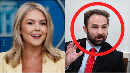 Zero Hedge reporter Liam Cosgrove mentioned the Clinton body count theory and asked about Jeffrey Epstein being a spy during White House press briefing. Watch a video of the moment with Karoline Leavitt. (Photo by Chip Somodevilla/Getty Images and Samuel Corum/Bloomberg via Getty Images)