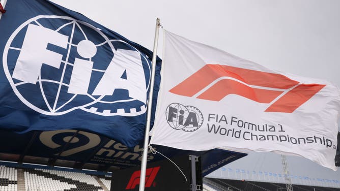 FIA and Formula 1 flags