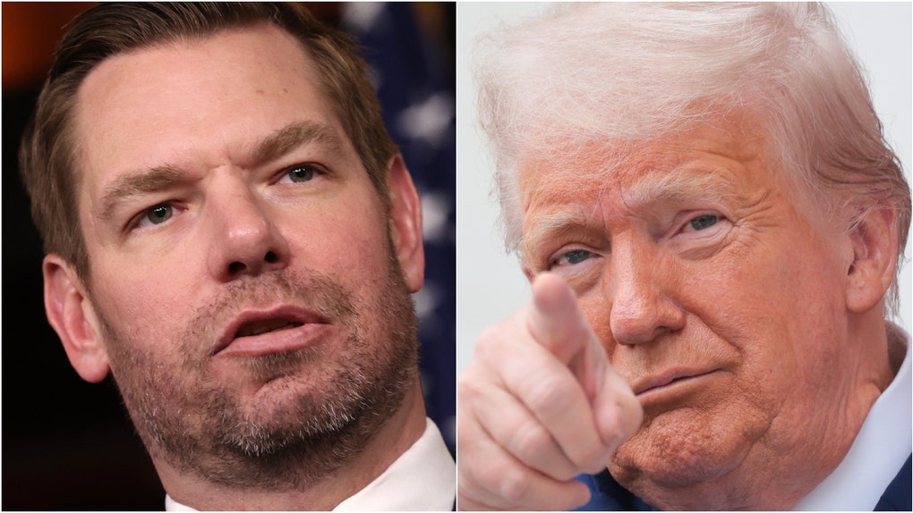 Congressman Eric Swalwell shared a shockingly cringe anti-Donald Trump video. Watch the video. What are the reactions? (Photo by Kevin Dietsch/Getty Images and Photo by Kayla Bartkowski/Getty Images)
