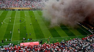Outrageous Scene Unfolds At Eagles Stadium As Wydad Fans Unleash Flares: Video