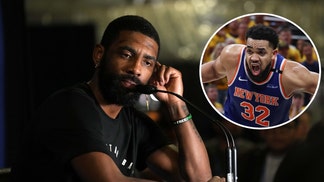 Kyrie Irving and Karl-Anthony Towns