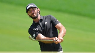 Max Homa hitting a wedge shot