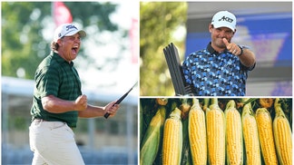 Patrick Reed and Aldrich Potgieter celebrating wins