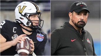 Vanderbilt QB Diego Pavia trashed the Big Ten as a weak conference. What did he say? Was he correct? Photo by Chris Putman/Icon Sportswire via Getty Images and Photo by Sam Hodde/Getty Images)