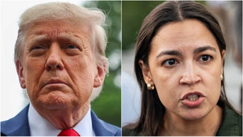 President Donald Trump released a lengthy statement on Truth Social roasting Alexandria Ocasio-Cortez, Jasmine Crockett and other Democrats. Read his entire post. Photographer: Al Drago/Bloomberg via Getty Images and Photo by Tasos Katopodis/Getty Images)