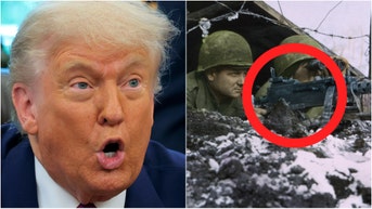 President Donald Trump spoke about America winning WWII ahead of the military parade in Washington, D.C. Watch a video of his comments. (Photo by: History Archive/Universal Images Group via Getty Images and Photo by Anna Moneymaker/Getty Images)