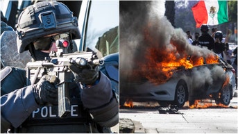 Brevard County Sheriff Wayne Ivey said rioters who attack police with deadly force will be killed. Watch a video of his comments in Florida. (Credit: Getty Images Creatives and Photo by RINGO CHIU/AFP via Getty Images)