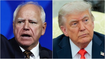 Minnesota Governor Tim Walz thinks the military parade in Washington, D.C. hosted by President Donald Trump is similar to North Korea. Watch a video of his comments. (Photo by Anna Moneymaker/Getty Images and Photo by Mario Tama/Getty Images)