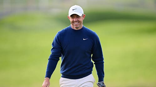 Rory McIlroy smiling at Oakmont