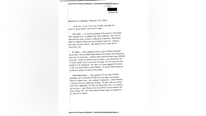 CIA alien document. (Credit: Publicly Released CIA Files/Public Domain/https://www.cia.gov/readingroom/docs/CIA-RDP96-00789R003800190001-0.pdf)