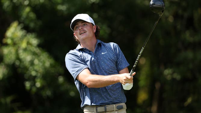 Luke Clanton hitting a driver