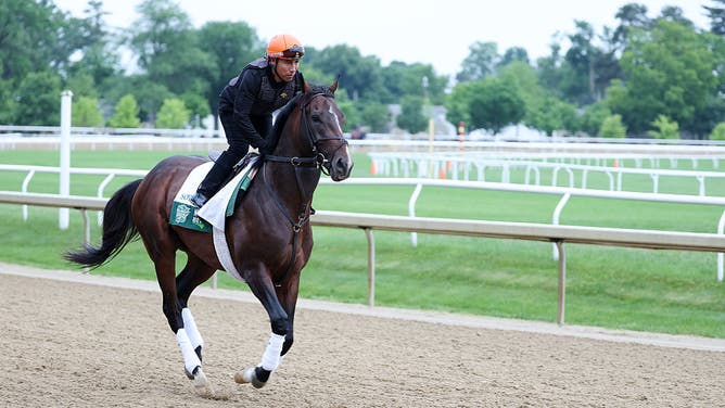 Sovereignty wins the 2025 Belmont Stakes